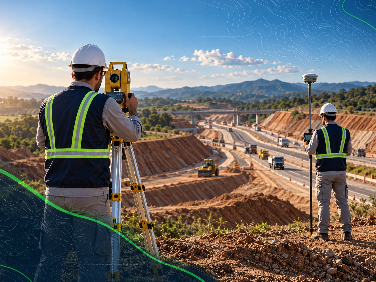Topografia aplicada a rodovia e projeto de infraestrutura